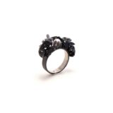 Bague BOTANICA - argent noirci, perle d’eau douce – Image 3