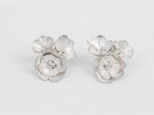 Boucles d’oreilles Délicatesse 3 fleurs argent