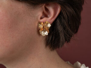 Boucles d’oreilles Délicatesse 3 fleurs or