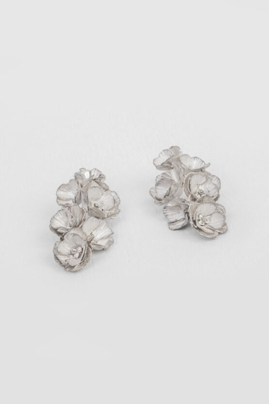 Boucles d'oreilles Délicatesse 6 fleurs argent