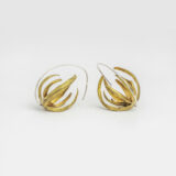 Boucles d'oreilles Succulente M laiton et argent
