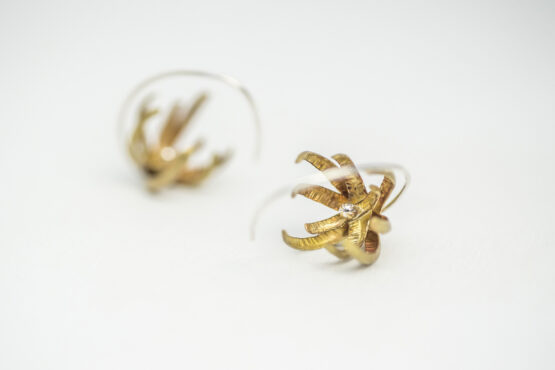Boucles d'oreilles Succulente S laiton et argent – Image 2