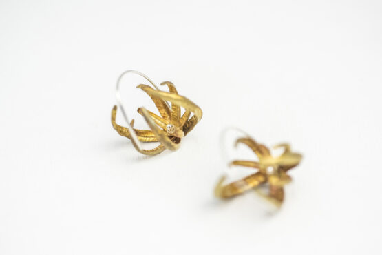 Boucles d'oreilles Succulente S laiton et argent – Image 3