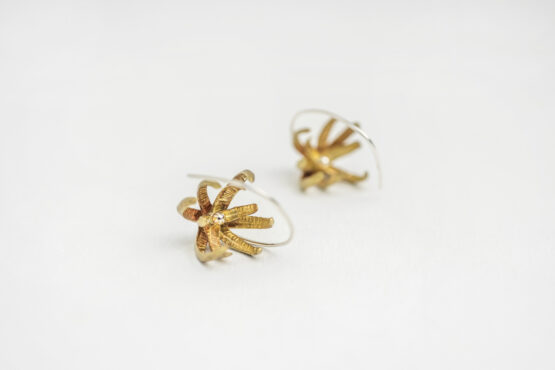 Boucles d'oreilles Succulente S laiton et argent – Image 4