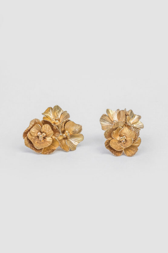 Boucles d'oreilles Délicatesse 3 fleurs or
