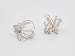 Boucles d’oreilles Succulente M argent et or