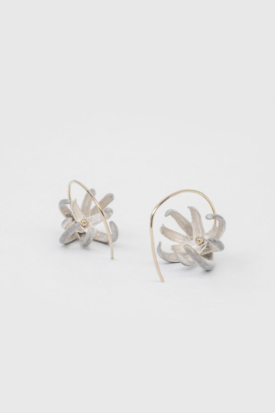 Boucles d'oreilles Succulente S argent et or