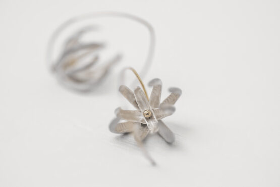 Boucles d'oreilles Succulente S argent et or – Image 3