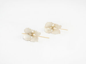 Boucles d&rsquo;oreilles MIMESIS simple argent et or 18k