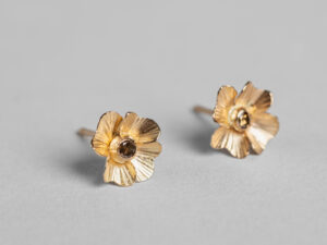 Boucles d’oreilles Délicatesse 1 fleur XS or et diamants