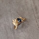 Bague Oléa tiare or jaune 18k, saphir bleu