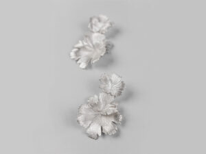 Boucles d’oreilles Herbes Folles 3 feuilles en argent
