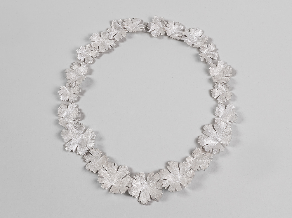 Collier feuilles en argent 925/°°