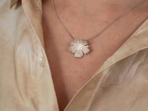 Collier Herbes Folles 1 feuille en argent S