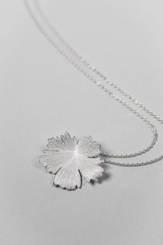 Collier Herbes Folles 1 feuille en argent S