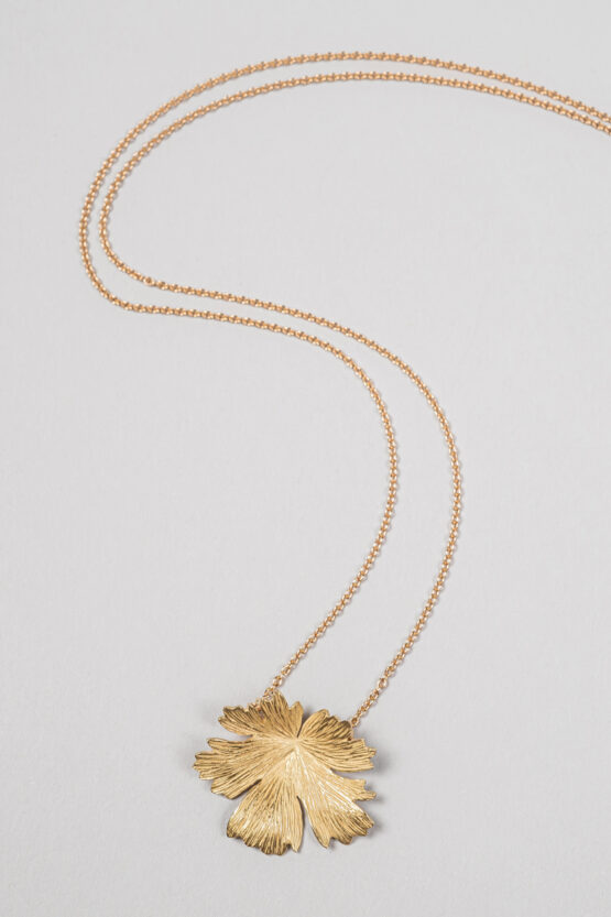 Collier Herbes Folles 1 feuille en or S