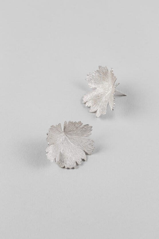Boucles d'oreilles Herbes Folles en argent M – Image 3