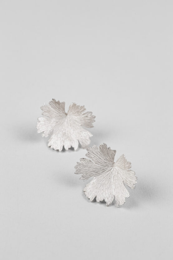 Boucles d'oreilles Herbes Folles en argent M – Image 2