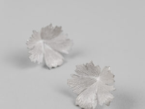 Boucles d&rsquo;oreilles Herbes Folles 1 feuille en argent S