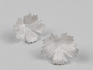 Boucles d&rsquo;oreilles Herbes Folles 1 feuille en argent S