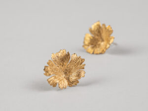 Boucles d&rsquo;oreilles Herbes Folles 1 feuilles en or XS