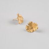 Boucles d'oreilles Herbes Folles 1 feuilles en or XS – Image 6