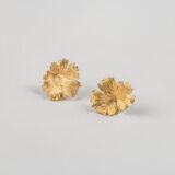 Boucles d'oreilles Herbes Folles 1 feuilles en or XS – Image 7