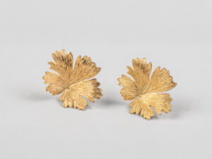 Boucles d&rsquo;oreilles Herbes Folles 1 feuilles en or S