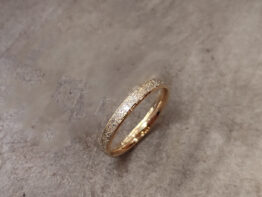 Alliance LUNA 3 mm - or jaune et poussière d'or gris 18k