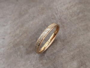 Alliance LUNA 3 mm – or jaune et poussière d&rsquo;or gris 18k